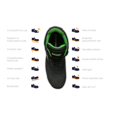 Dunlop FIRST ONE ADV EVO High work and safety shoes black and grey