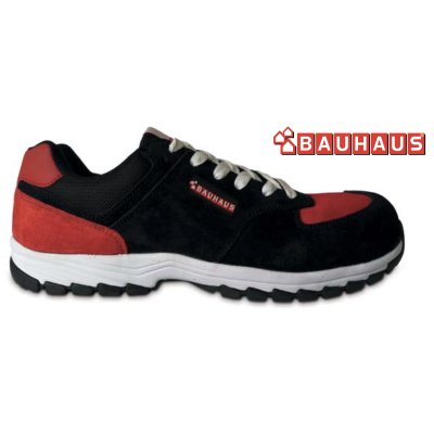 BOTAS DE SEGURANÇA PRETO-VERMELHO S3 BAUHAUS