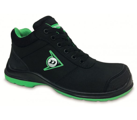 Dunlop FIRST ONE ADV High PU-PU S3 - рабочая и защитная обувь черно-зеленый
