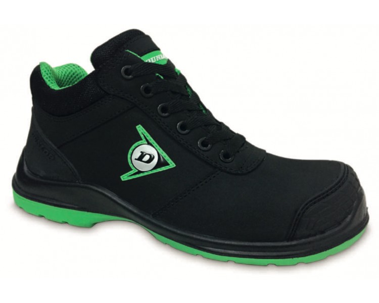 Dunlop FIRST ONE ADV High PU-PU S3 - рабочая и защитная обувь черно-зеленый