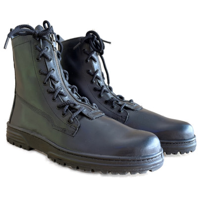 ZZM-7190 Higher above the ankle service boots with lacing closure and zipper
