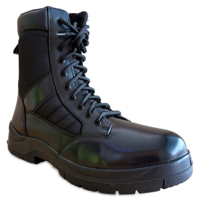 ZZM-13002 Militär- und Dienststiefel Schwarz mit Reißverschluss