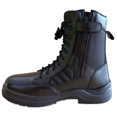 ZZM-13002 Military and Service Boots Black with Zipper